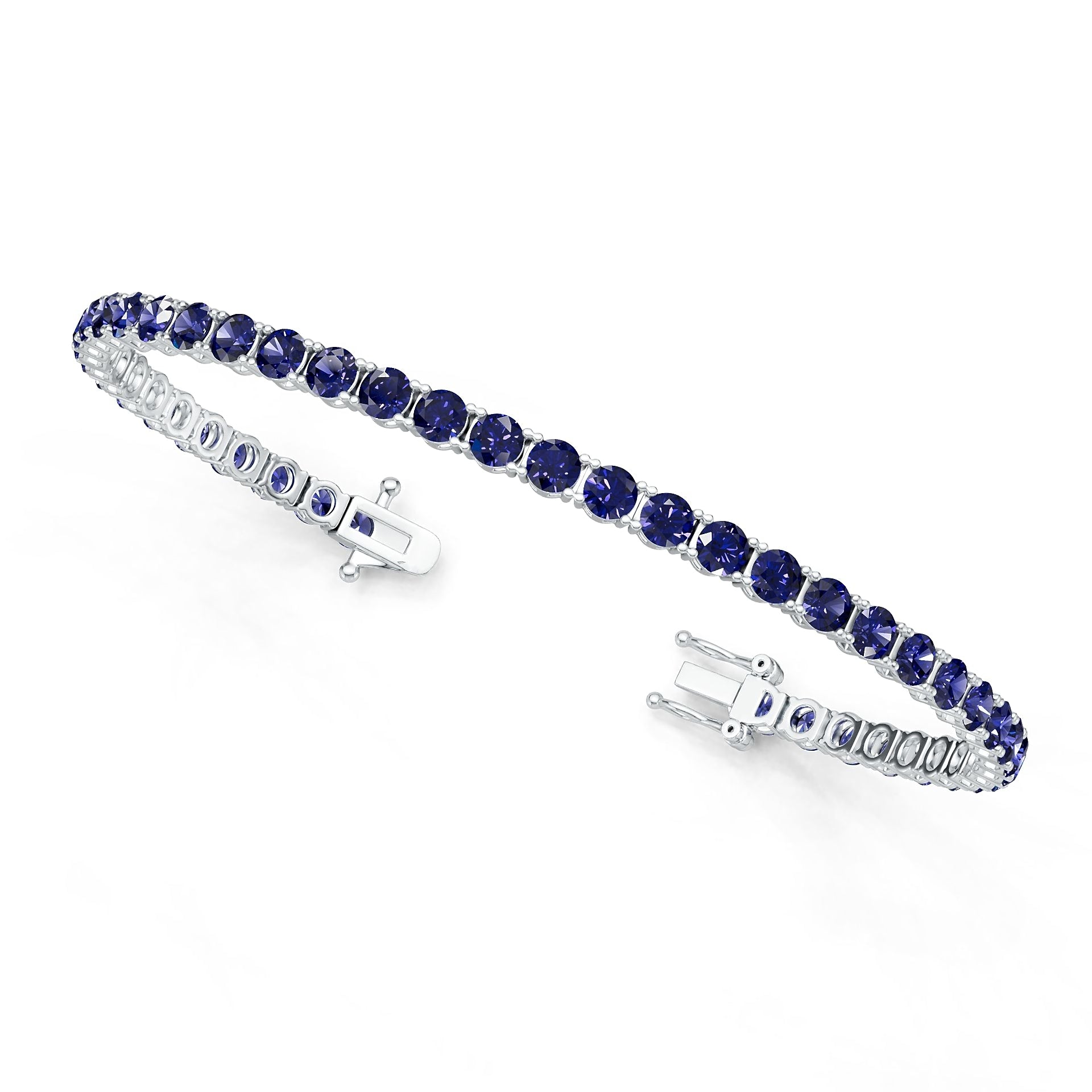 18K Gold Semi Mount Bracelet Setting Round Ro 4x4mm Syz Jewelry