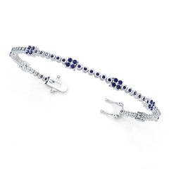 Platinum Semi Mount Bracelet Setting Round Ro 2x2mm Syz Jewelry