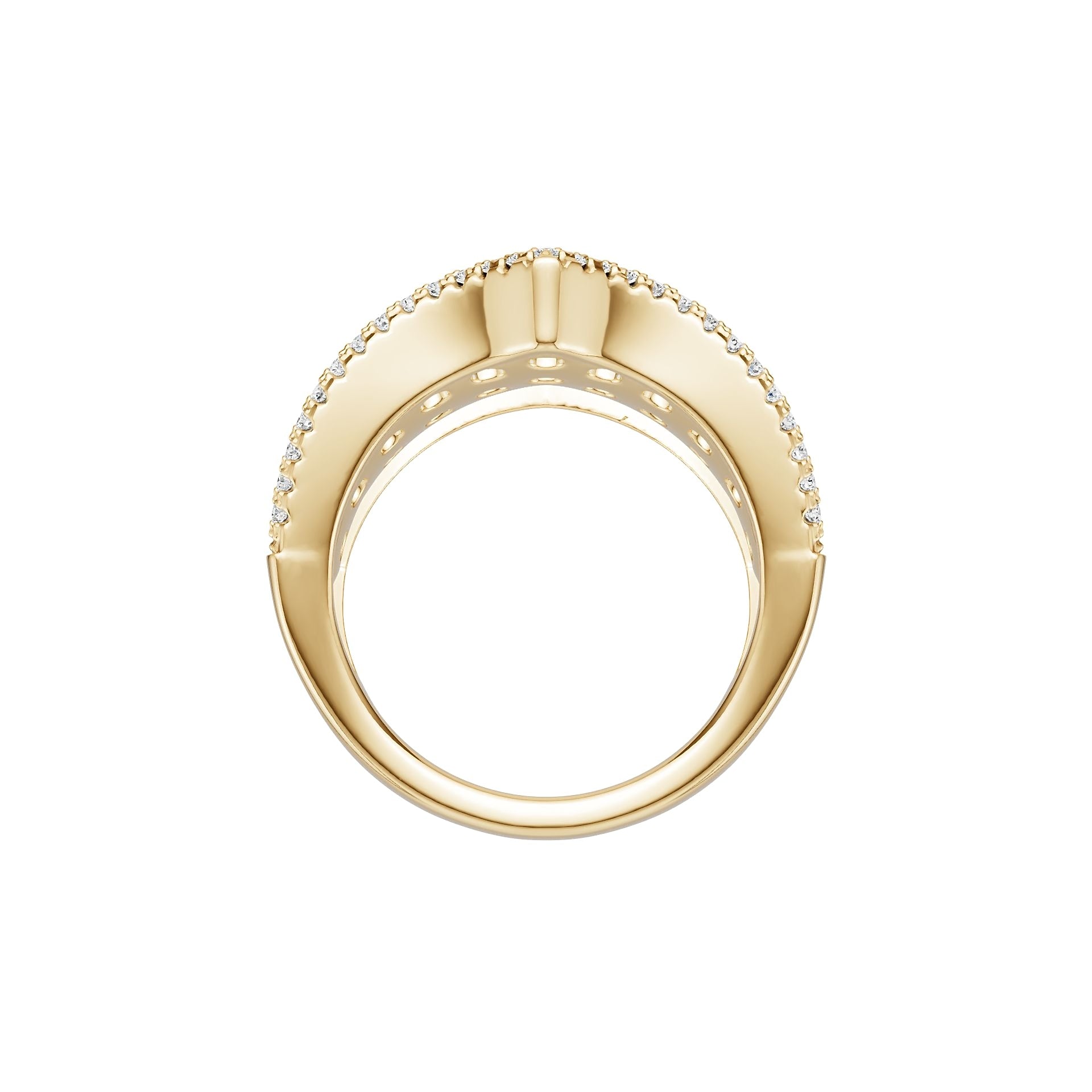 18K Gold Semi Mount Ring Setting Round Ro 6x6mm Diamond Accent Syz Jewelry