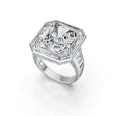 Sterling Silver Semi Mount Ring Setting Emerald OCT 15x13mm DHJ