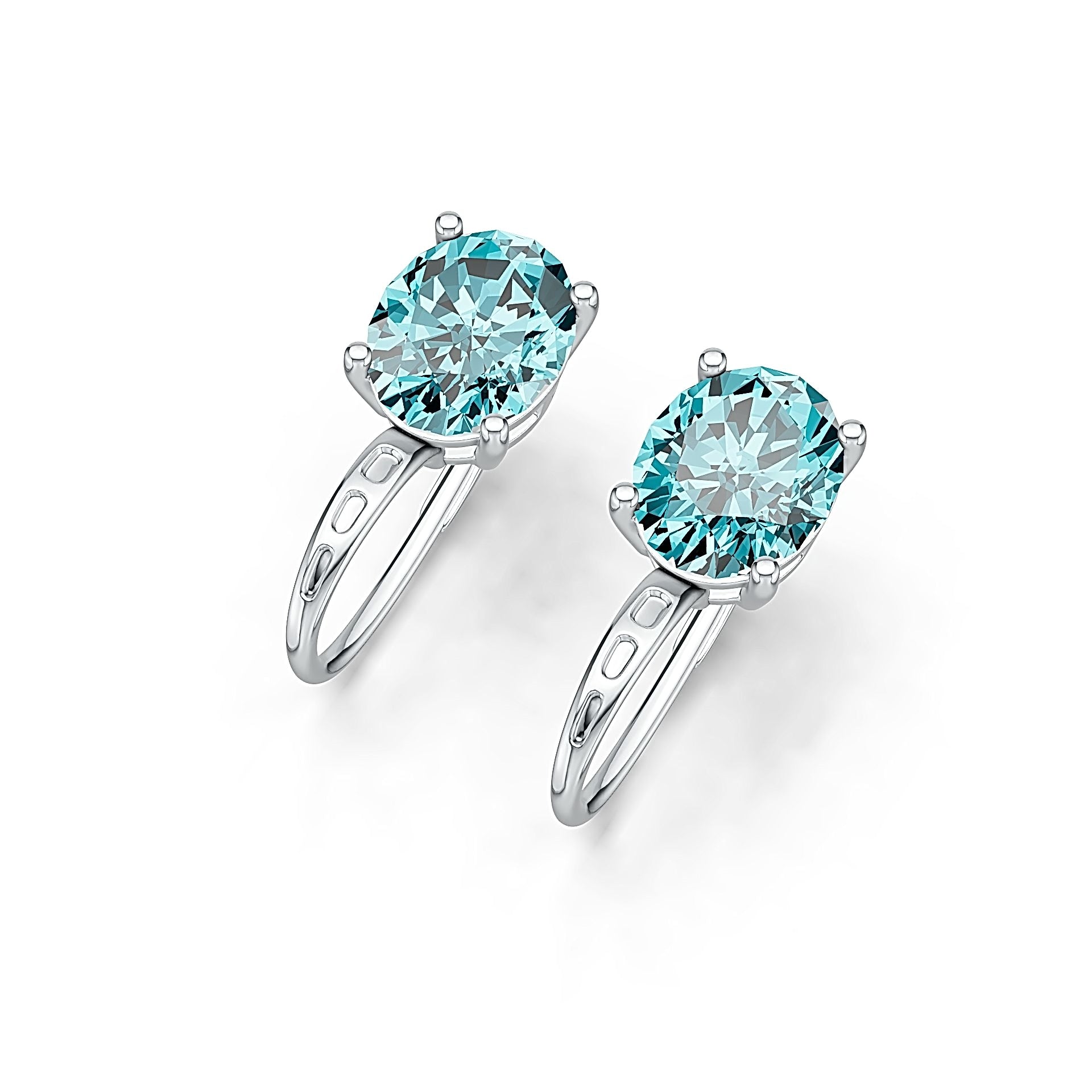 Sterling Silver Semi Mount Earrings Setting Oval OV 10X8mm DHJ