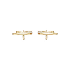 14K Gold Semi Mount Earrings Setting Round Ro 6x6mm Diamond Accent Syz Jewelry