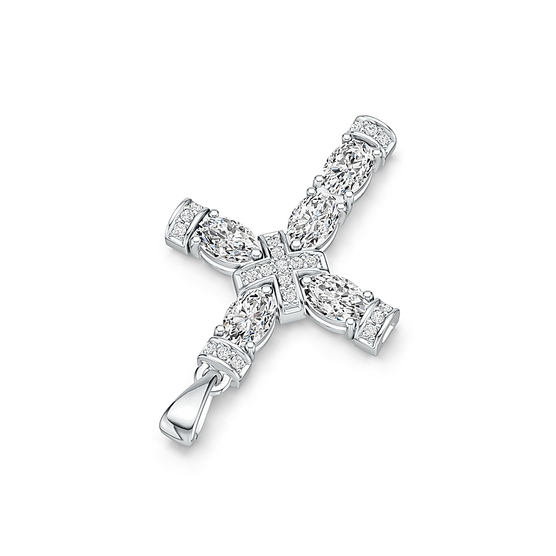 Sterling Silver Semi Mount Pendant Setting Oval OV 6X4mm DHJ