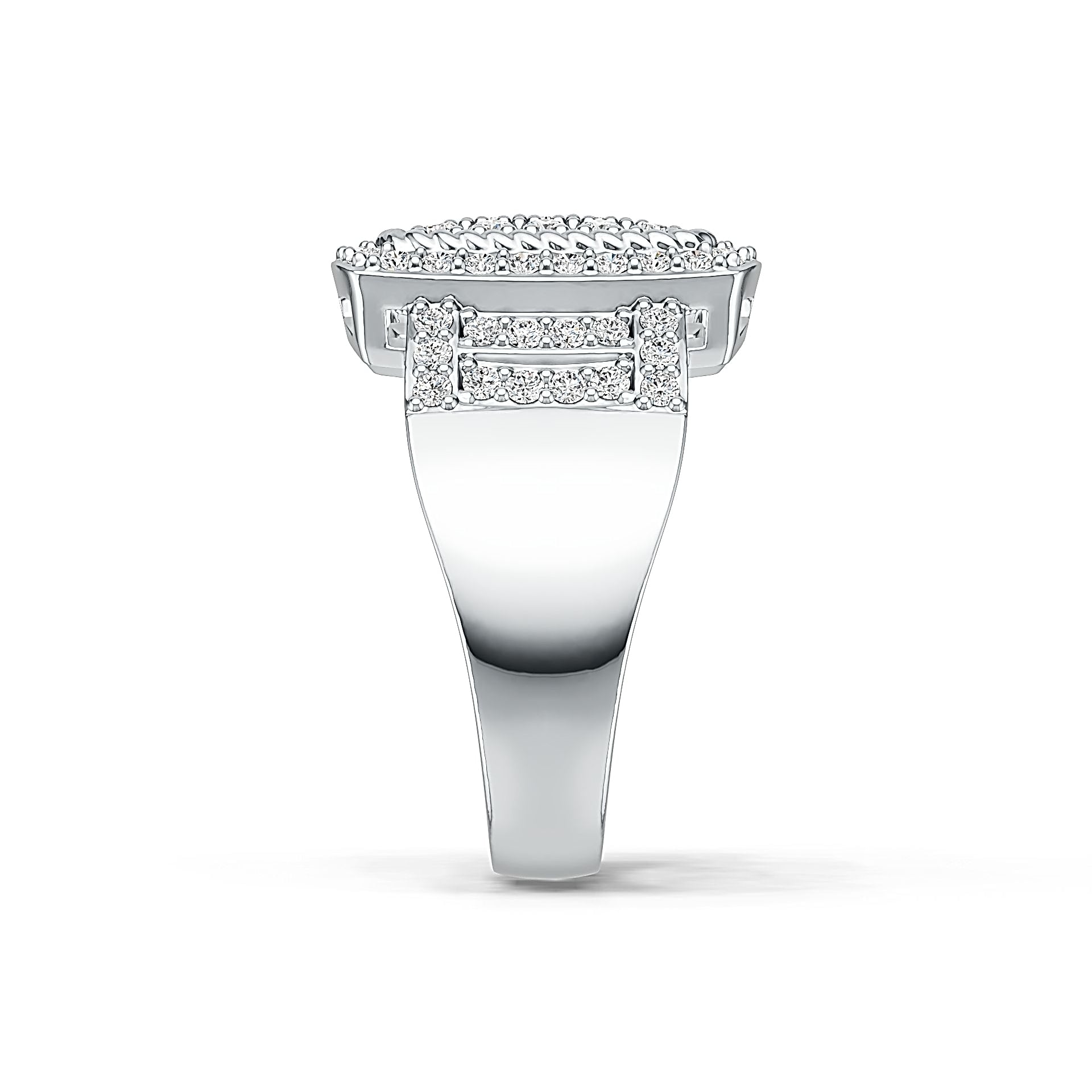 10K Gold Semi Mount Ring Setting Round RD 2x2mm Moissanite Accent DHJ