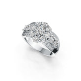 Sterling Silver Semi Mount Ring Setting Oval OV 7x5mm RD 3.5mm OV 4X3mm DHJ