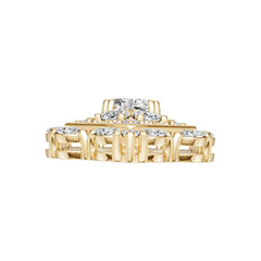 18K Gold Semi Mount Pendant Setting Oval Ov 5x7mm Diamond Accent Syz Jewelry