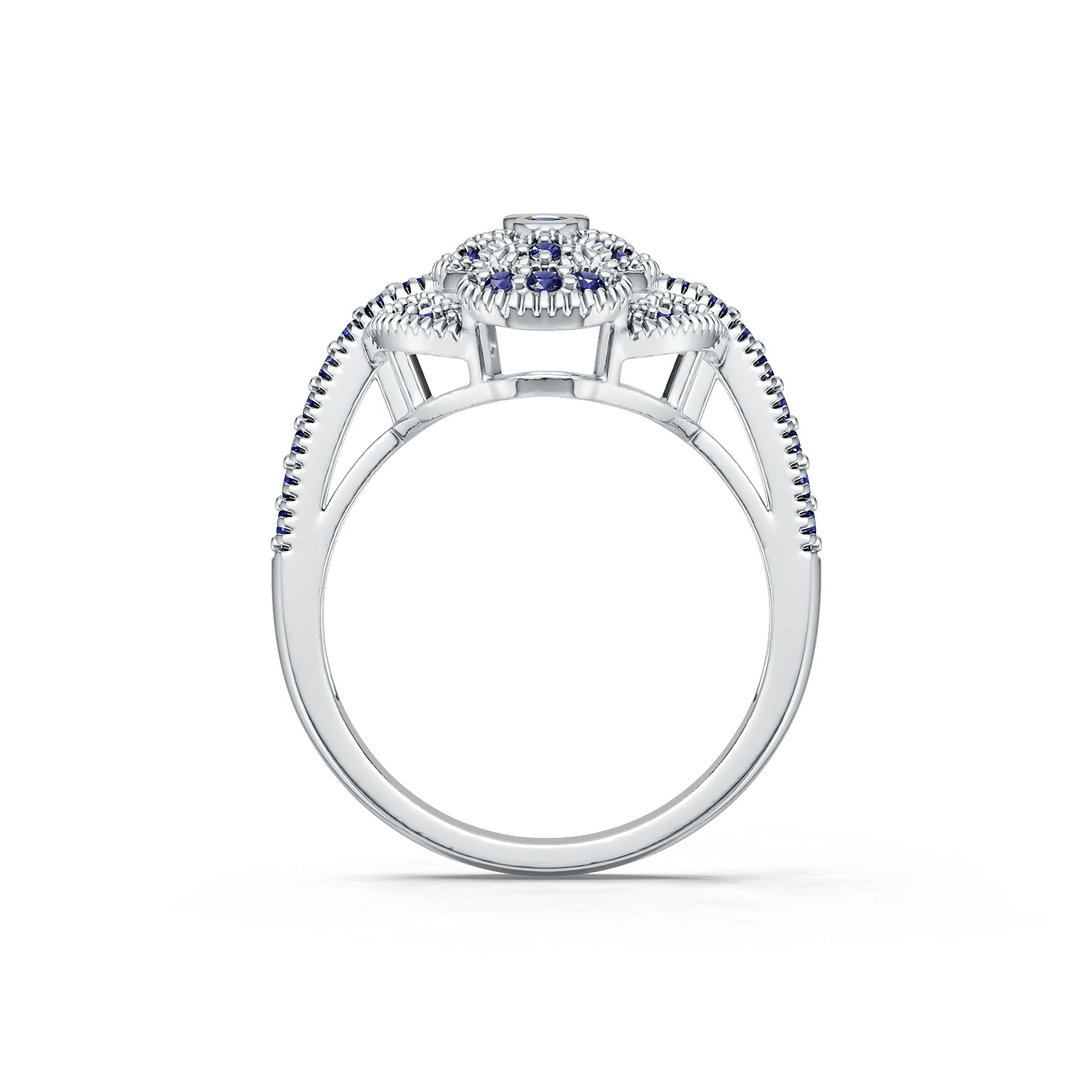 Platinum Semi Mount Ring Setting Round Ro 2x2mm Syz Jewelry