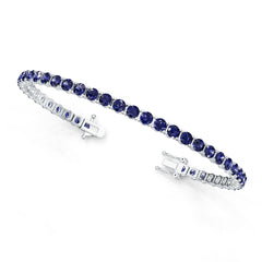 Platinum Semi Mount Bracelet Setting Round Ro 4x4mm Syz Jewelry