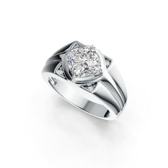 Men's Sterling Silver Semi Mount Ring Setting Cushion CU 8X8mm Bezel DHJ