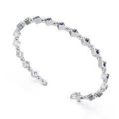 Sterling Silver Semi Mount Bracelet Setting Round RD 2x2mm DHJ