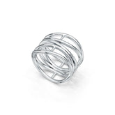 Sterling Silver Multi-Row Wave Ring DHJ