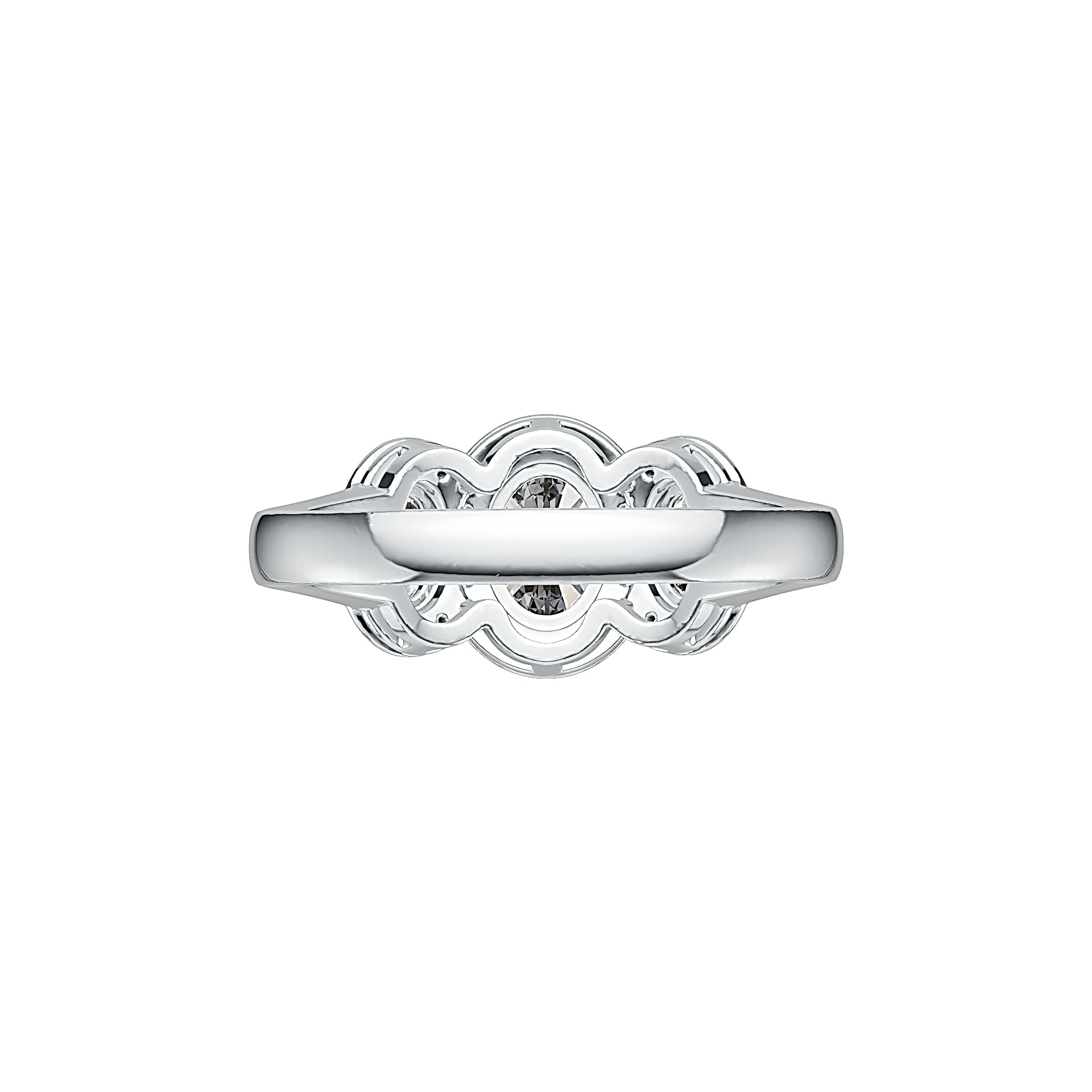 Platinum Semi Mount Ring Setting Oval OV 8X6mm OV 6X4mm Diamond Accent DHJ