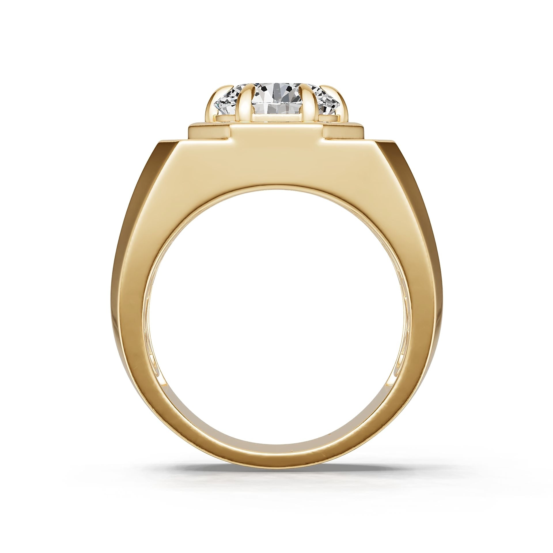 18K Gold Semi Mount Ring Setting Round Ro 6x6mm Syz Jewelry