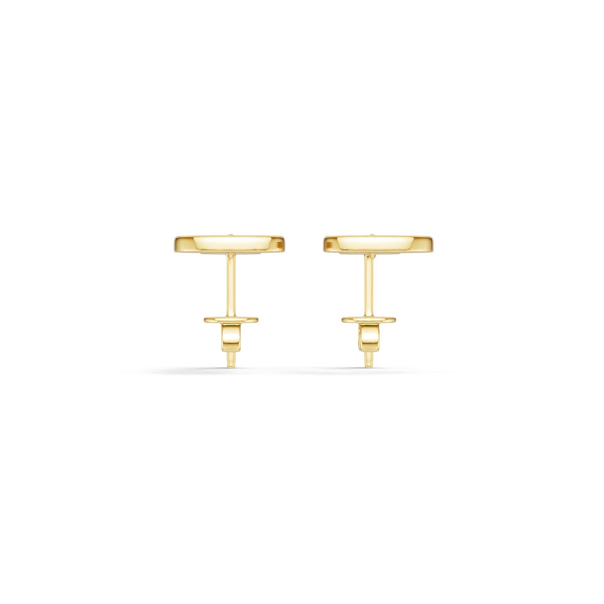10K 14K Gold or 10K Gold Semi Mount Earrings Setting Round Rd Moissanite Accent Syzjewelry