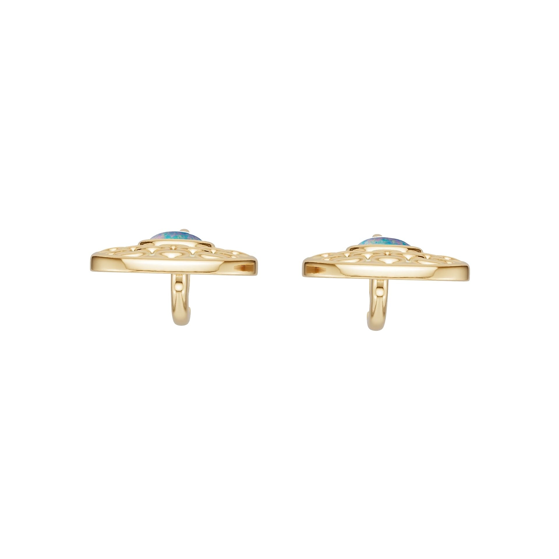 Platinum Semi Mount Earrings Setting Round Ro 5x5mm Syz Jewelry