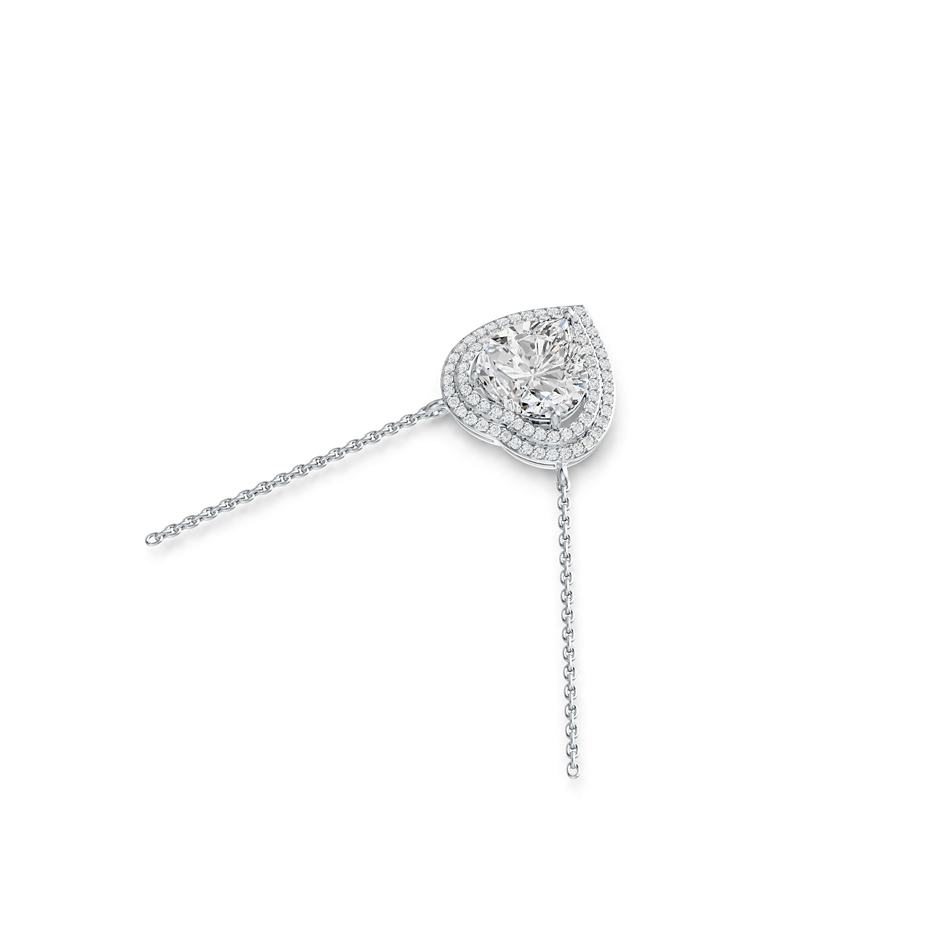 Sterling Silver Semi Mount Pendant Setting Heart HT 12X12mm DHJ
