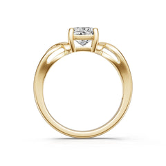 10K Gold Semi Mount Ring Setting Cushion Cu 6x6mm Moissanite Accent Syz Jewelry