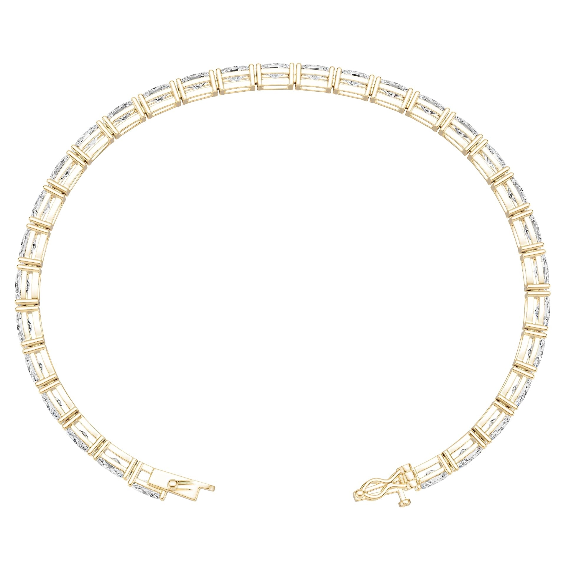 10K Gold Semi Mount Bracelet Setting Round Ro 6x4mm Syz Jewelry