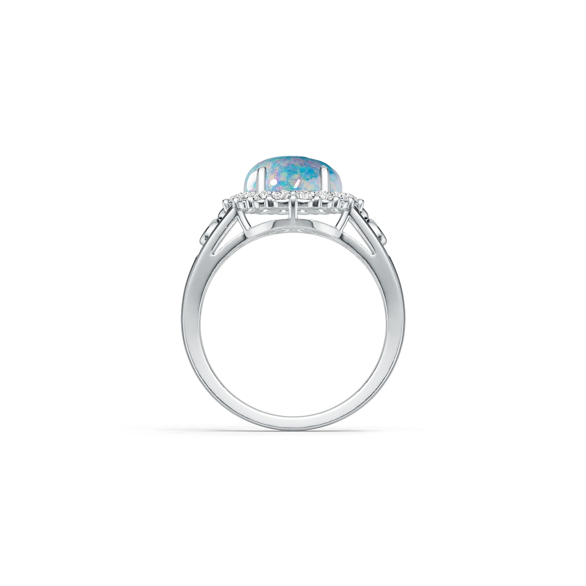 Sterling Silver Semi Mount Ring Setting Oval OV 12x10mm White Topaz Cabchon Syzjewelry