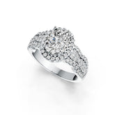 Sterling Silver Semi Mount Ring Setting Oval OV 9X7mm White Topaz DHJ