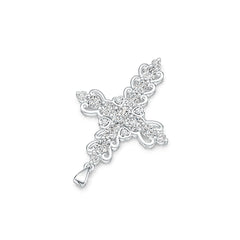 Platinum Semi Mount Pendant Setting Oval OV 7X5mm Diamond Accent DHJ