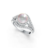 Sterling Silver Semi Mount Ring Setting Round RD 8.5mm DHJ