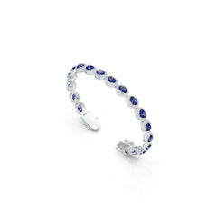 Sterling Silver Semi Mount Bracelet Setting Oval OV 7x5mm Halo Tennis Syzjewelry