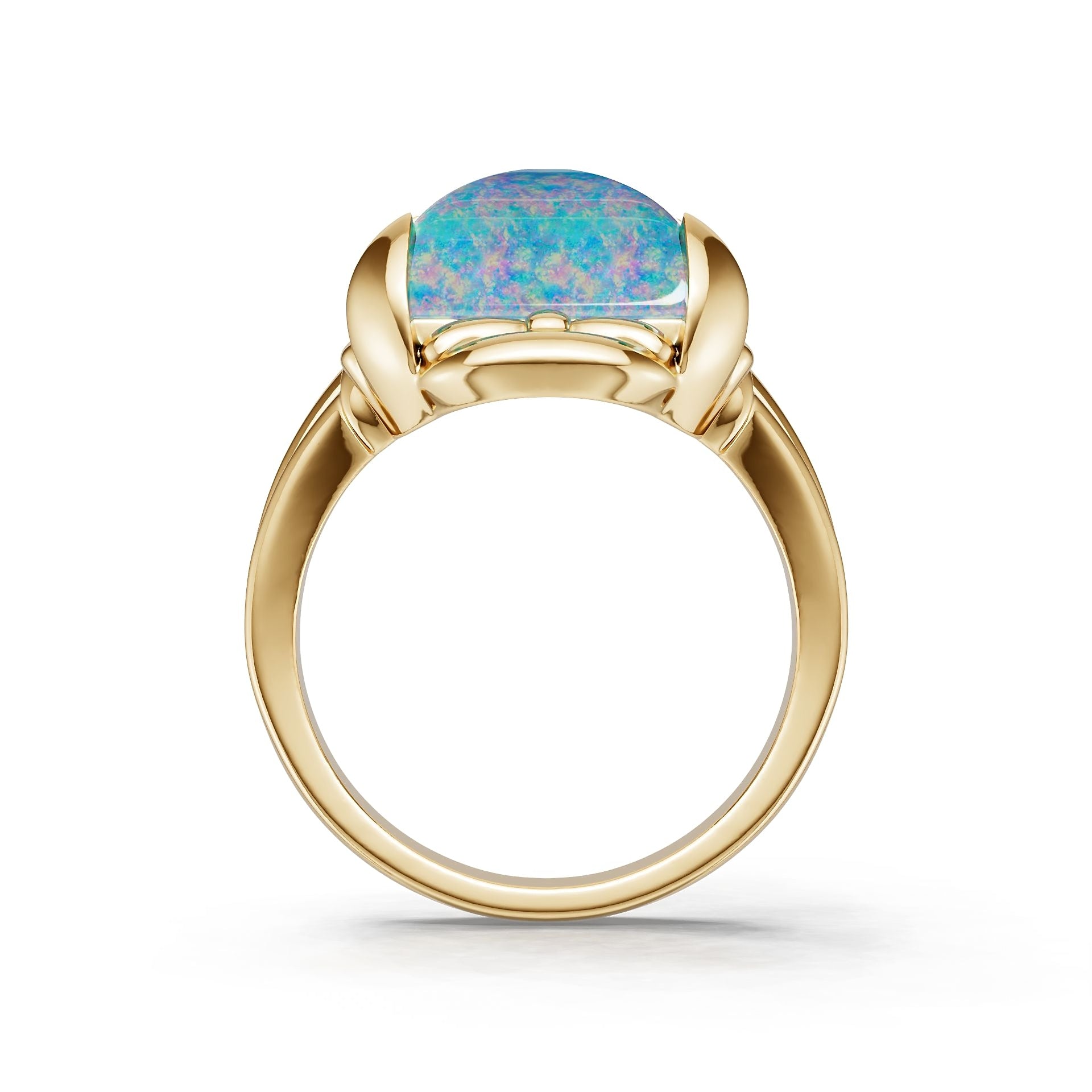 10K Gold Semi Mount Ring Setting Round Ro 17x13mm Syz Jewelry