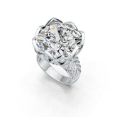 Sterling Silver Semi Mount Ring Setting Cushion CU 18X18mm DHJ