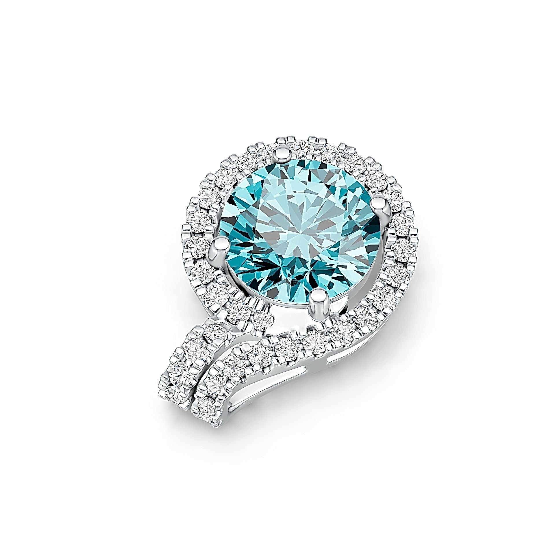 Sterling Silver Semi Mount Pendant Setting Round RD 9x9mm DHJ