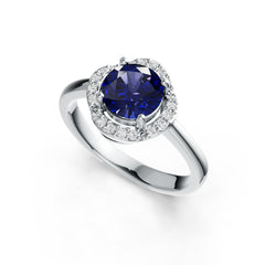 Sterling Silver Semi Mount Ring Setting Round 7X7mm Halo Syzjewelry
