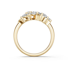 18K Gold Semi Mount Ring Setting Pear Pe 6x4mm Diamond Accent Syz Jewelry