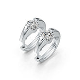 Sterling Silver Semi Mount Earrings Setting Round RD 7x7mm DHJ