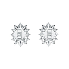 Sterling Silver Semi Mount Earrings Setting Oval OV 7X5mm with White Topaz Syzjewelry