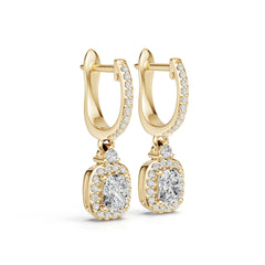 14K Gold Semi Mount Earrings Setting Round Ro 5x4mm Diamond Accent Syz Jewelry