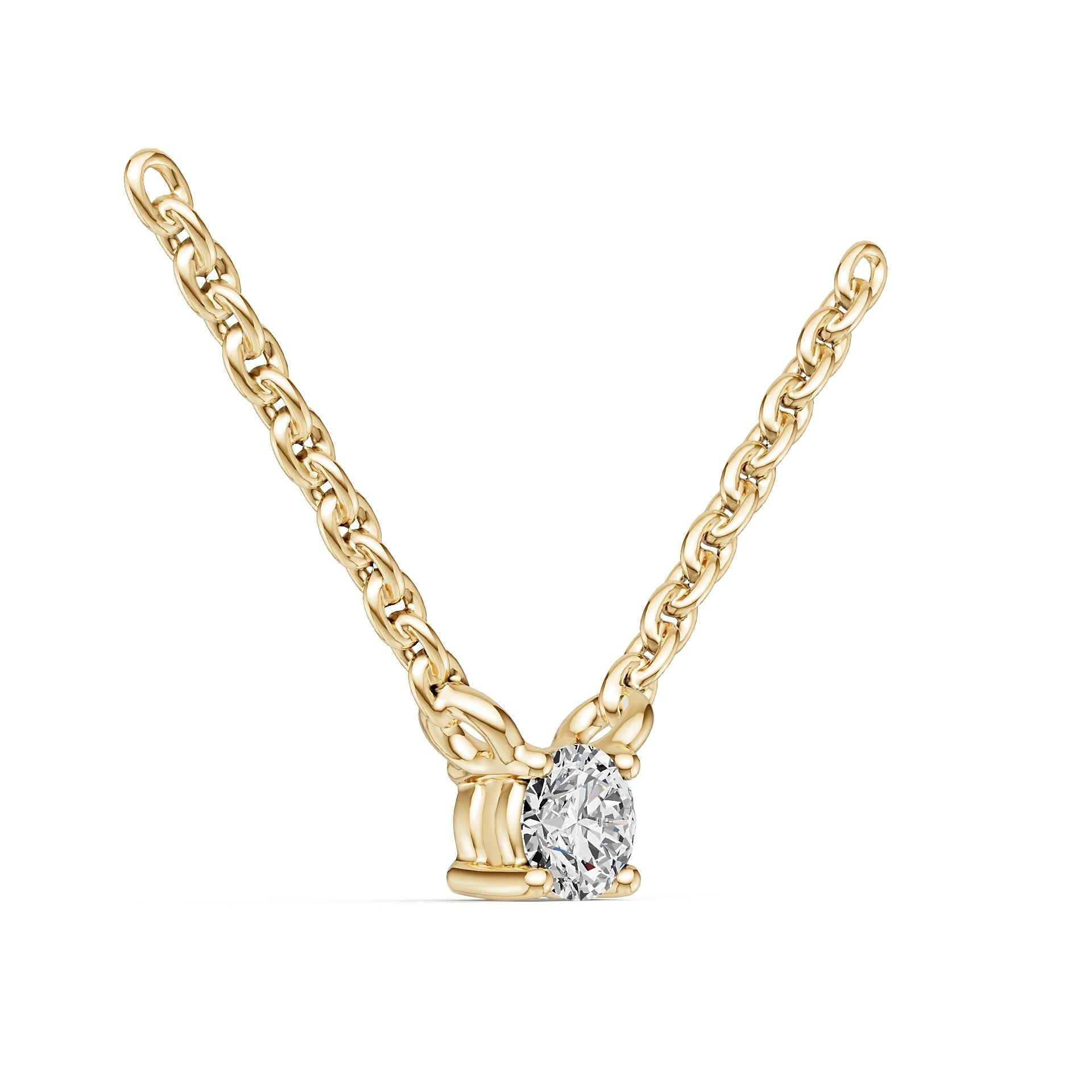 Sterling Silver Semi Mount Necklace Setting Round Ro 6x6mm DHJ