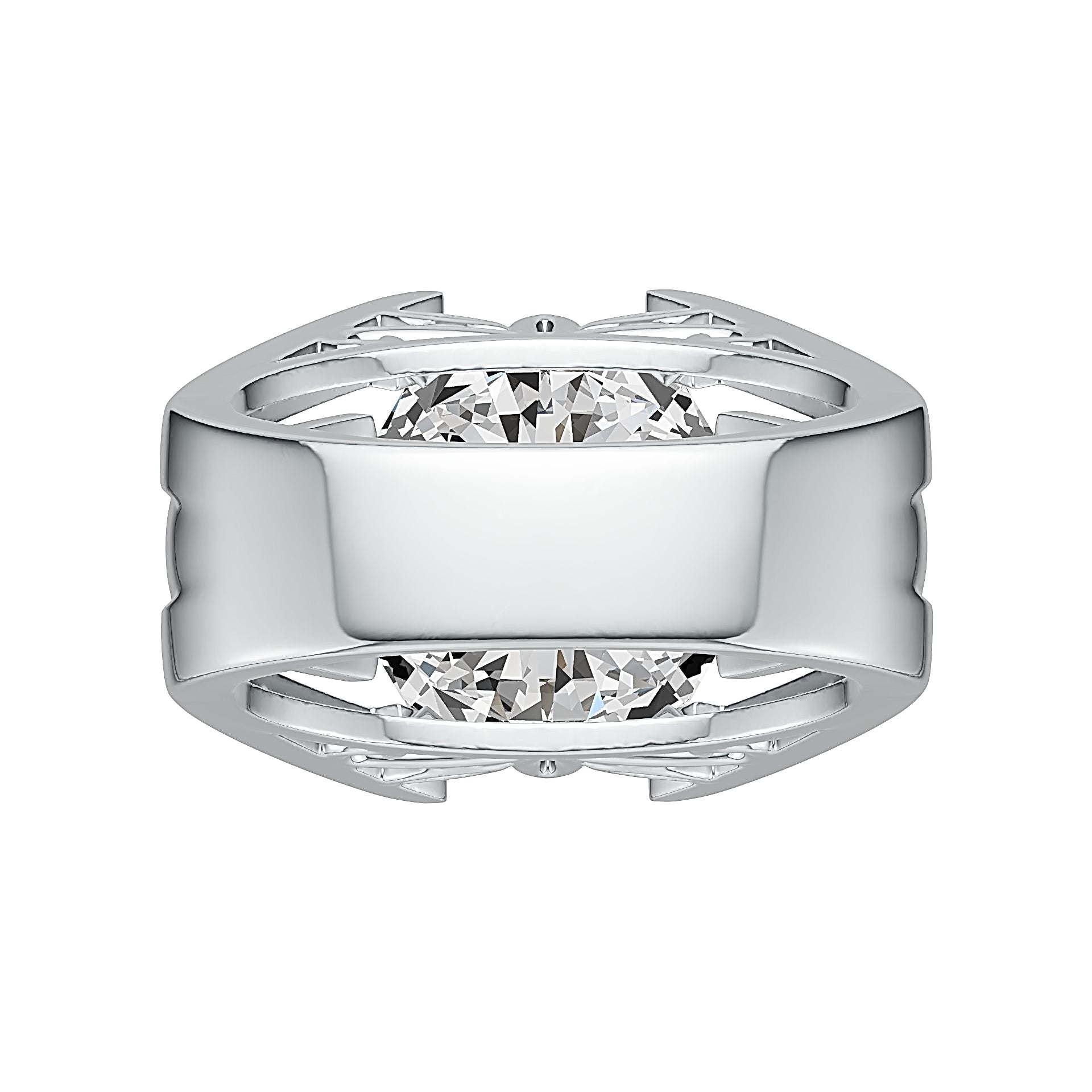 Sterling Silver Semi Mount Ring Setting Oval OV 15x13mm Split Shank Syzjewelry