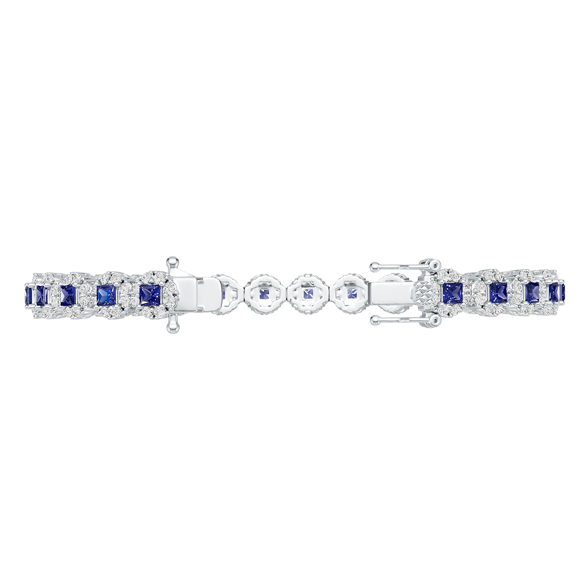 Platinum Semi Mount Bracelet Setting Round Ro 3x3mm Syz Jewelry