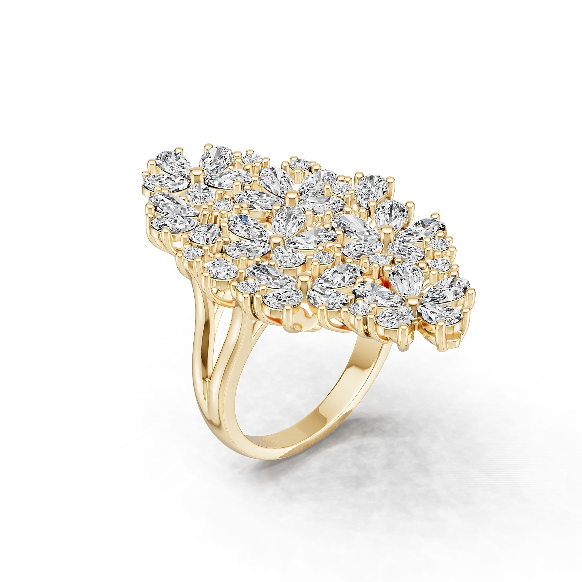 14K Gold Semi Mount Ring Setting Pear Pe 5x3mm Diamond Accent Syz Jewelry