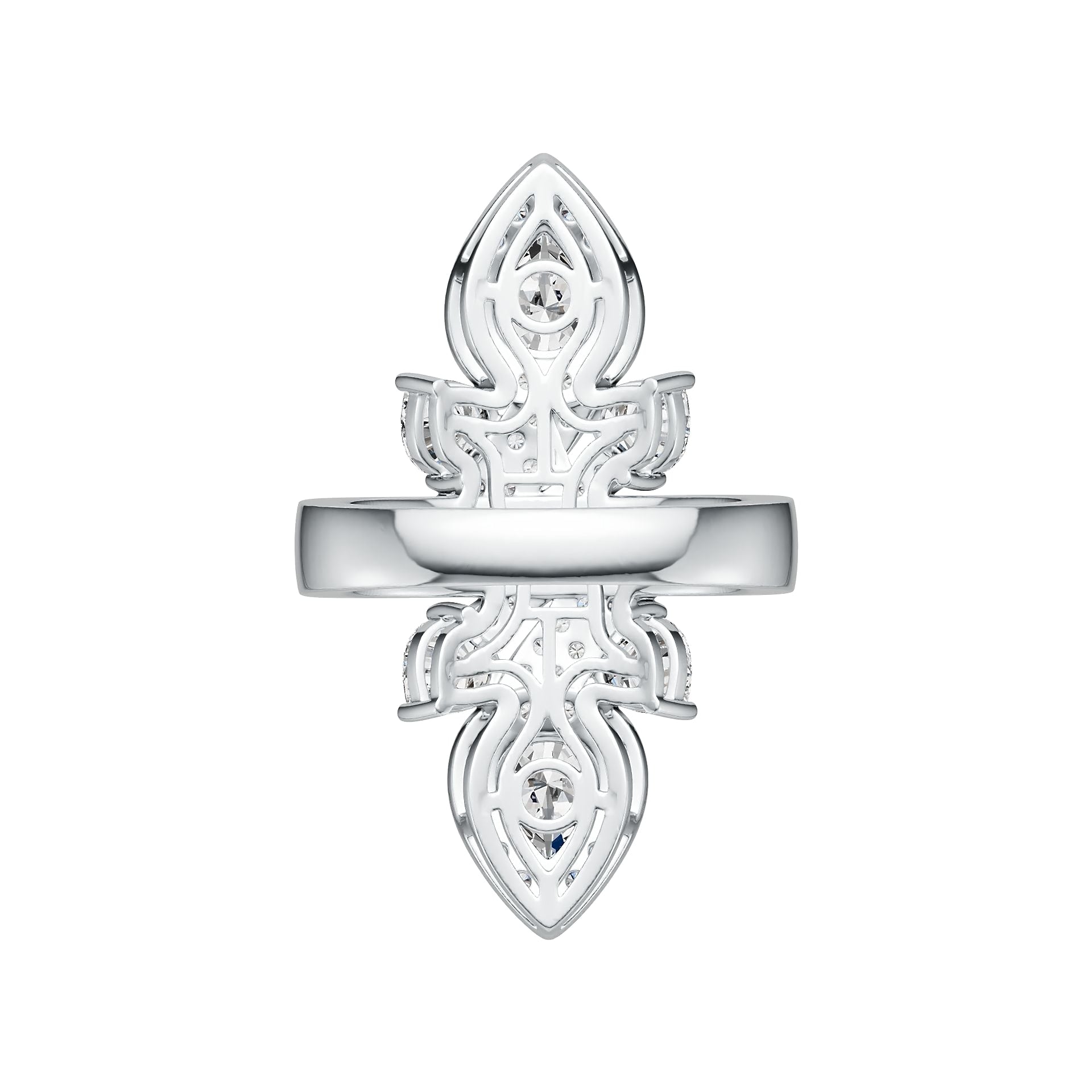 Sterling Silver Semi Mount Ring Setting Pear PE 8X6mm HT 5X5mm DHJ