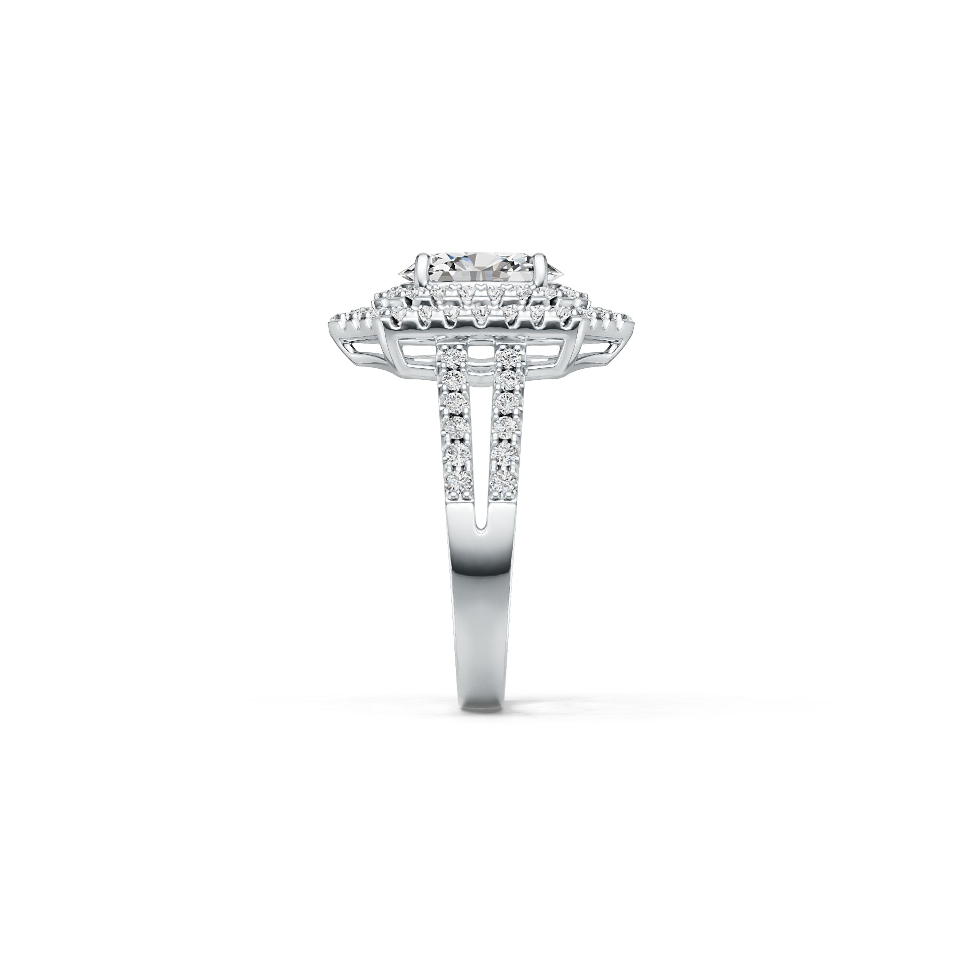 18K Gold Semi Mount Ring Setting Oval OV 9X7mm Diamond Accent DHJ