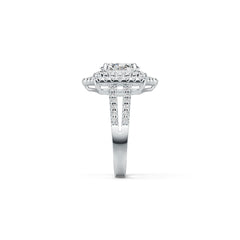 18K Gold Semi Mount Ring Setting Oval OV 9X7mm Diamond Accent DHJ