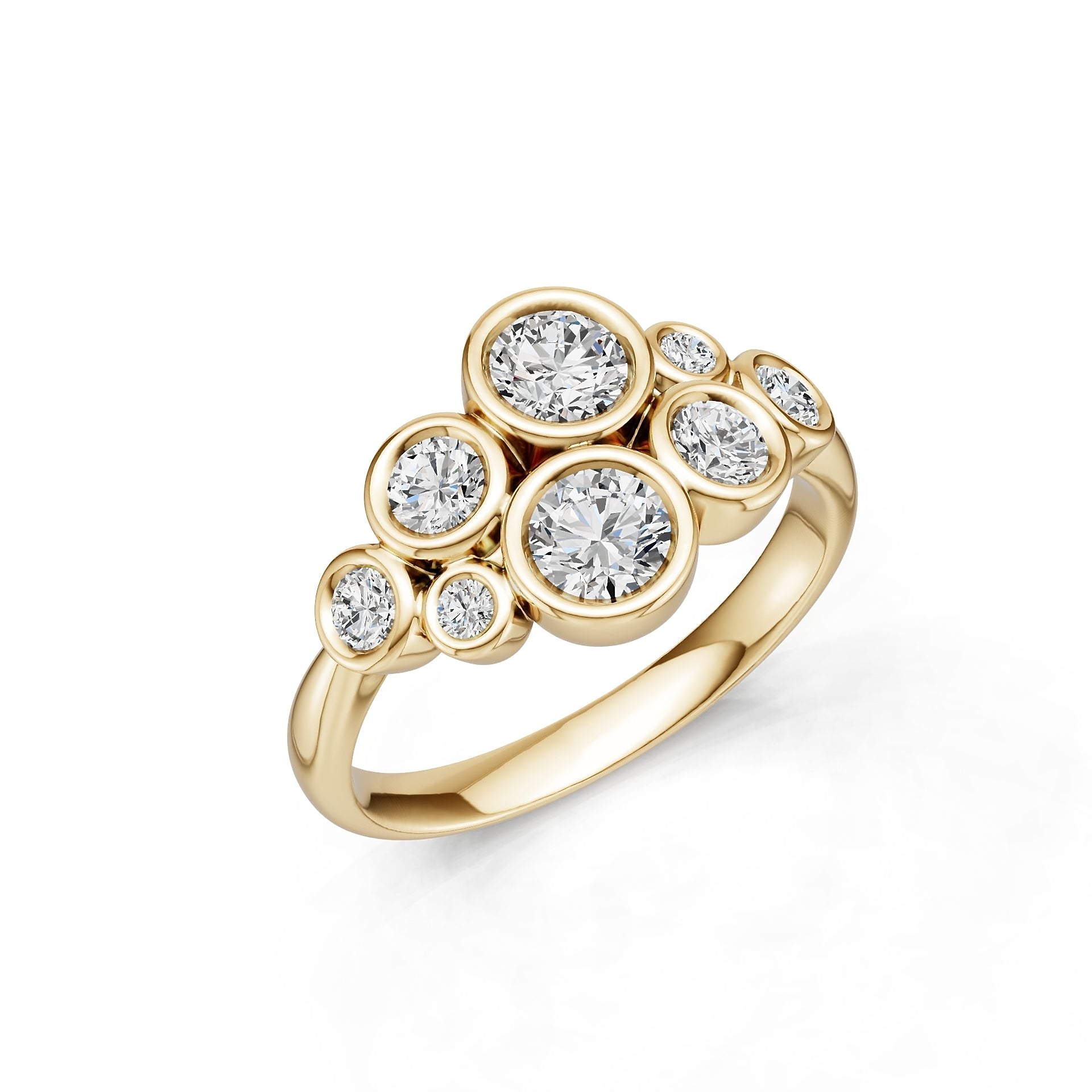 18K Gold Semi Mount Ring Setting Round Ro 4x4mm Diamond Accent Syz Jewelry