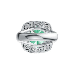 Sterling Silver Semi Mount Ring Setting Cushion CU 18X18mm DHJ