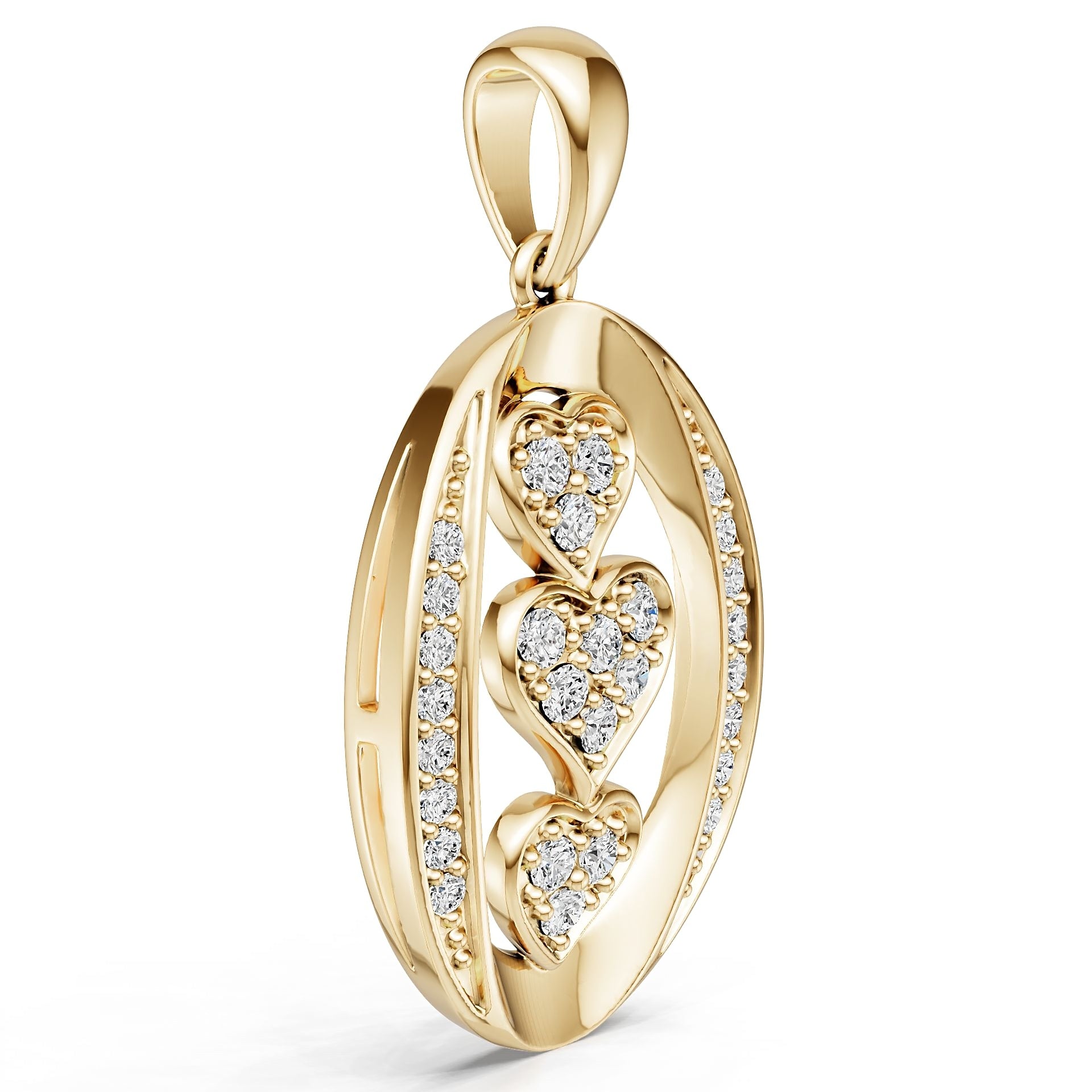 14K Gold Semi Mount Pendant Setting Round Ro 6x6mm Diamond Accent Syz Jewelry