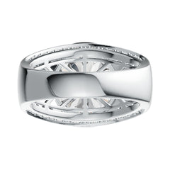 Sterling Silver Semi Mount Ring Setting Round RD 14x14mm DHJ