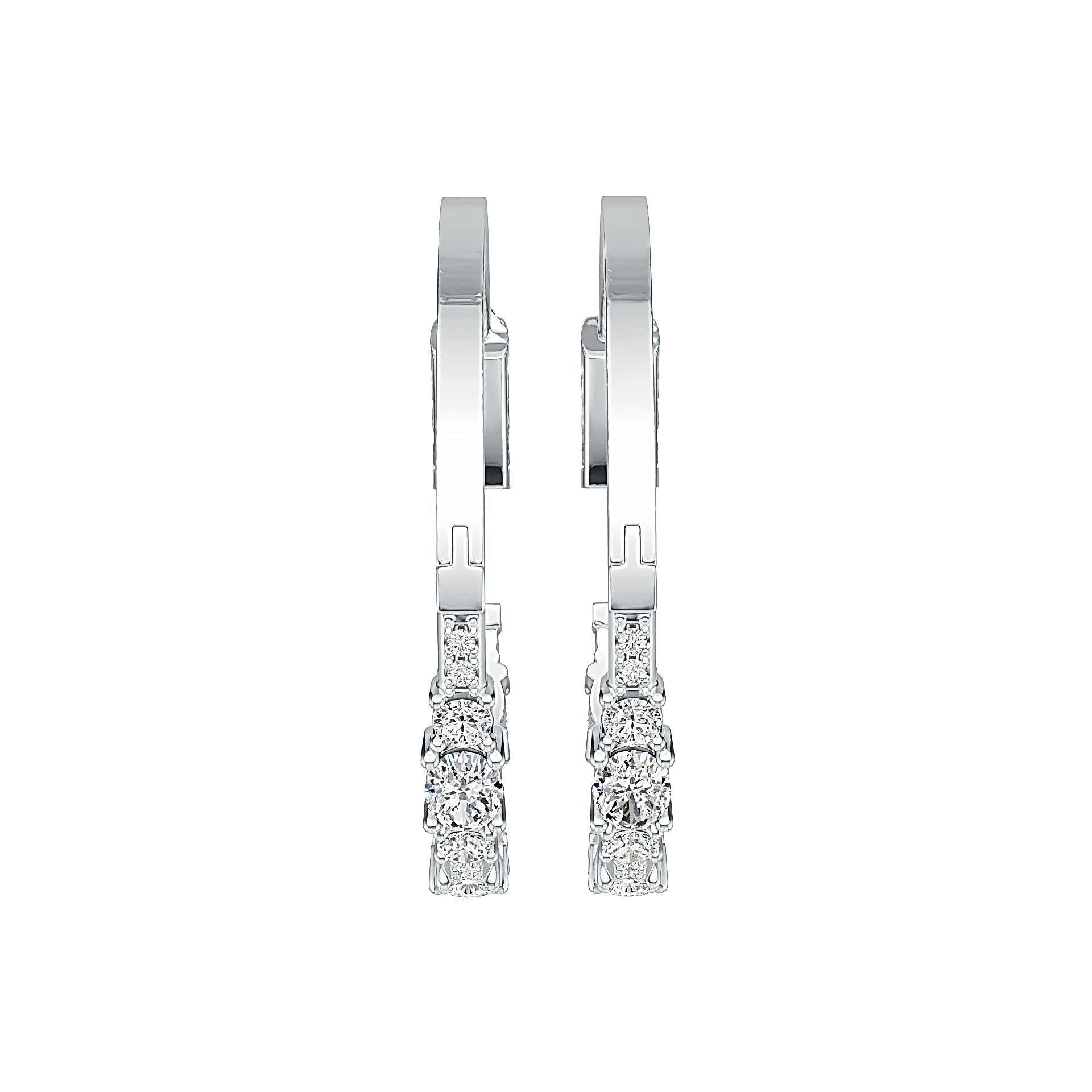18K Gold Semi Mount Earrings Setting Oval OV 6X4mm Diamond Accent DHJ