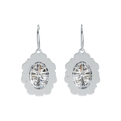 Sterling Silver Semi Mount Earrings Setting Oval OV 14X10mm DHJ