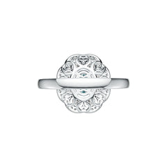 10K Gold Semi Mount Ring Setting Oval OV 7X5mm Moissanite Accent DHJ