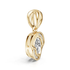 Platinum Semi Mount Pendant Setting Oval Ov 5x4mm Diamond Accent Syz Jewelry